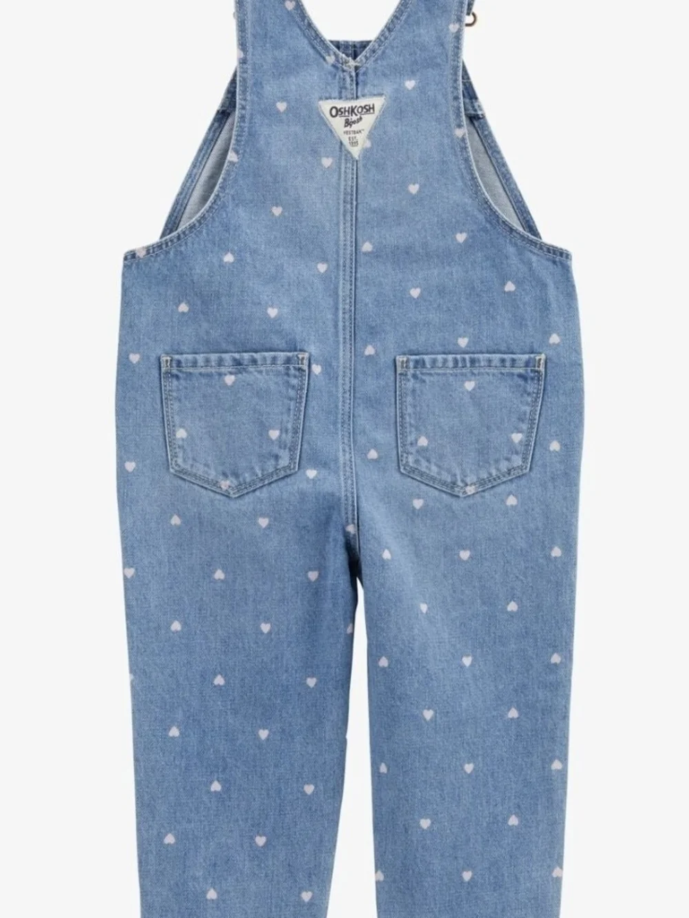 OshKosh B'gosh Light Blue Denim Overalls with Heart Bib